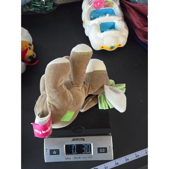 My Baby Love Donkey Plush Stuffed Animal Brown & Green Soft Infant Cuddly Toy - Picture 11 of 11